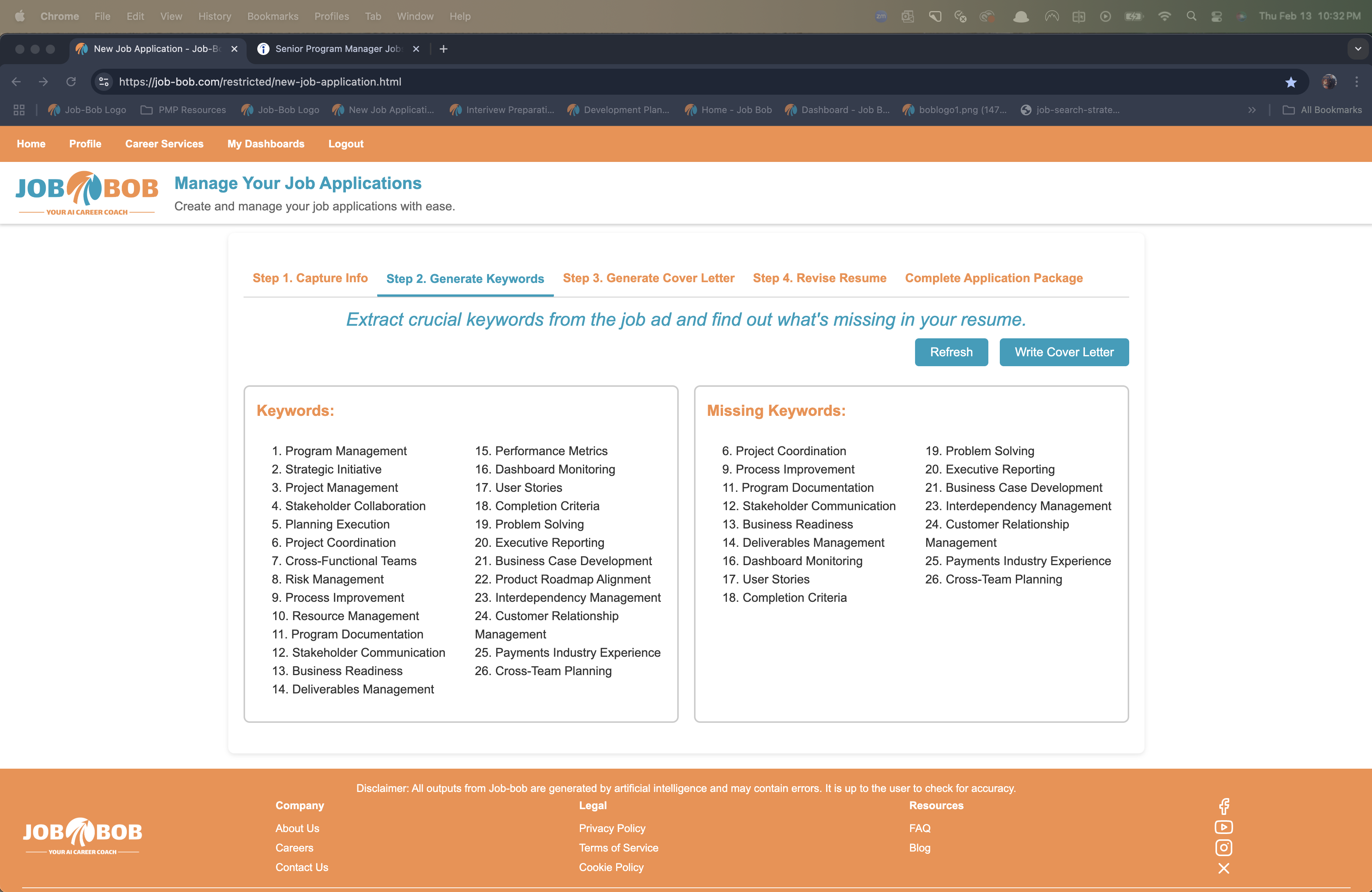 Keyword Extractor Screenshot